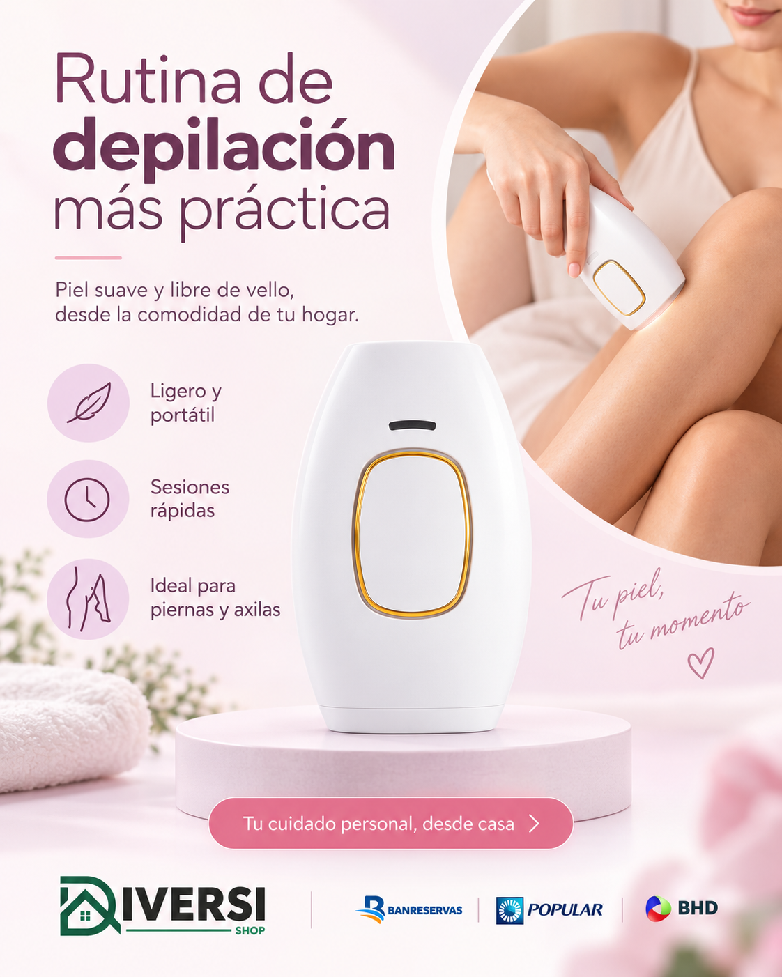 Depiladora IPL para uso en casa | Piel suave con una rutina más práctica