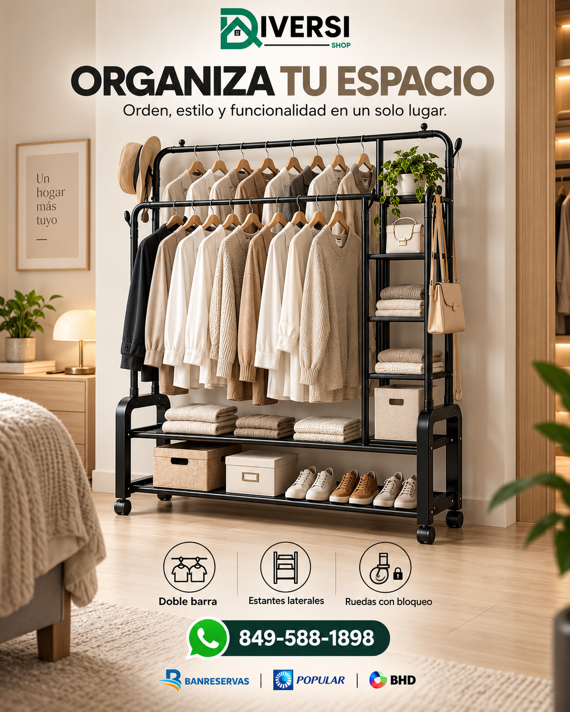 ClosetGo™ | Convierte Cualquier Rincón en un Clóset Organizado