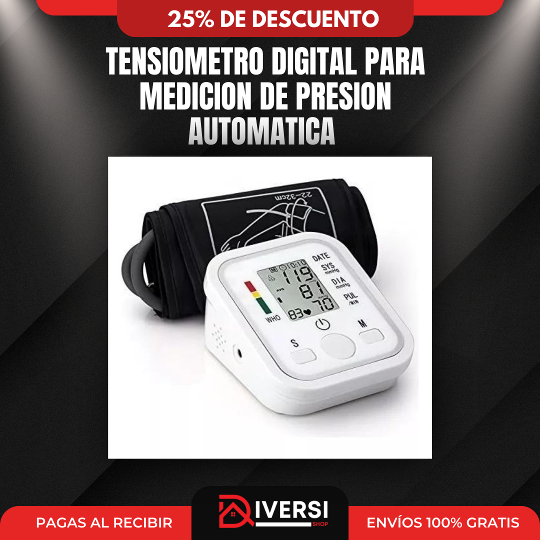 TENSIOMETRO DIGITAL PARA MEDICION DE PRESION AUTOMATICA