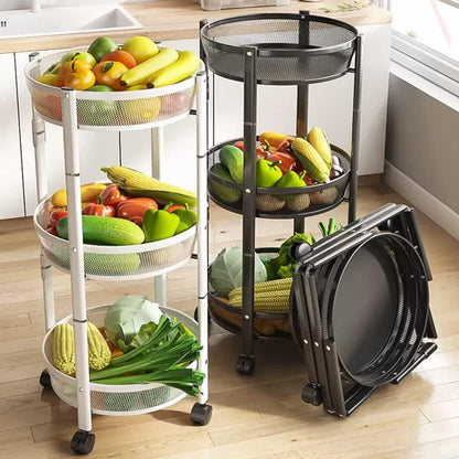 ORGANIZADOR DE COCINA 3 NIVELES- REONDO Y PLEGABLE