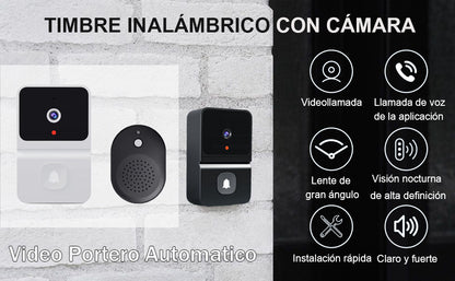 TIMBRE INALAMBRICO INTELIGENTE CON VIDEO Y MICROFONO EN VIVO HD - seguridad en tu puerta para ti y los tuyos