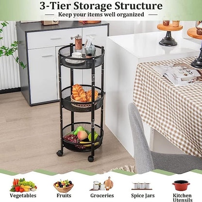 ORGANIZADOR DE COCINA 3 NIVELES- REONDO Y PLEGABLE