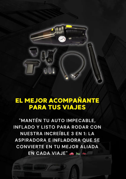 ASPIRADORA Y BOMBA 2 FUNCIONES EN 1  - Solución práctica para hogar y vehículo