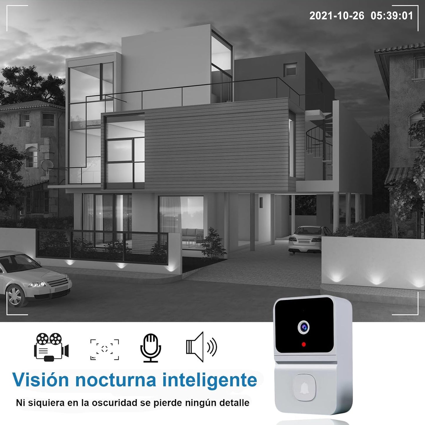 TIMBRE INALAMBRICO INTELIGENTE CON VIDEO Y MICROFONO EN VIVO HD - seguridad en tu puerta para ti y los tuyos
