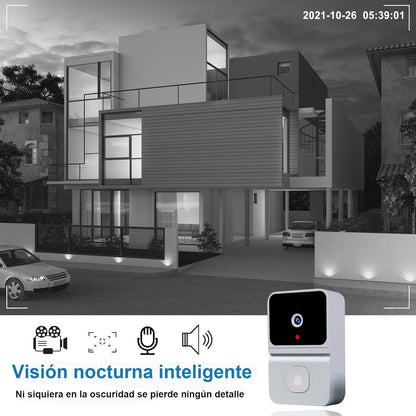 TIMBRE INALAMBRICO INTELIGENTE CON VIDEO Y MICROFONO EN VIVO HD - seguridad en tu puerta para ti y los tuyos
