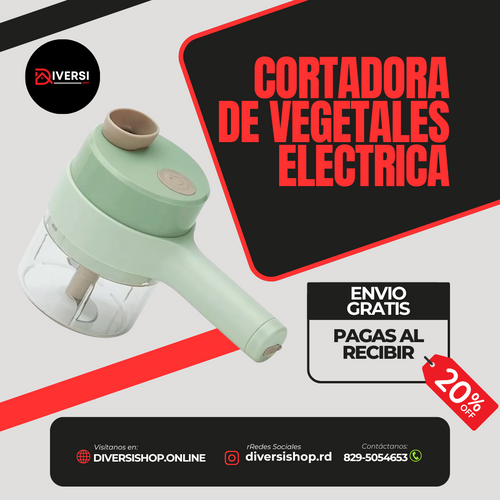 CORTADORA DE VEGETALES ELECTRICO - Corta tus vegetales y frutas como todo un profesional