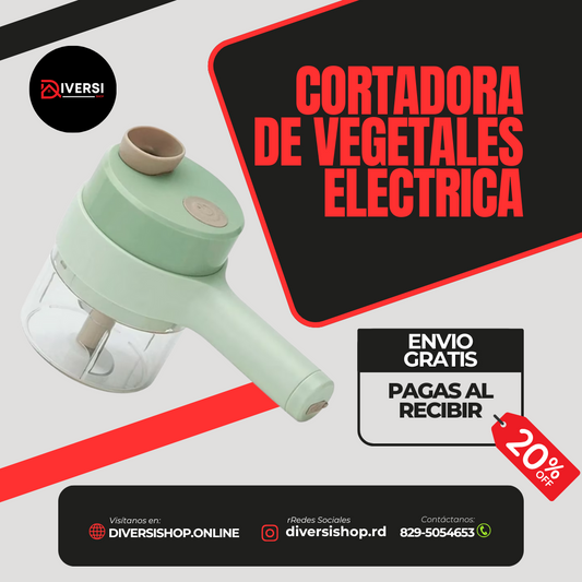 CORTADORA DE VEGETALES ELECTRICO - Corta tus vegetales y frutas como todo un profesional