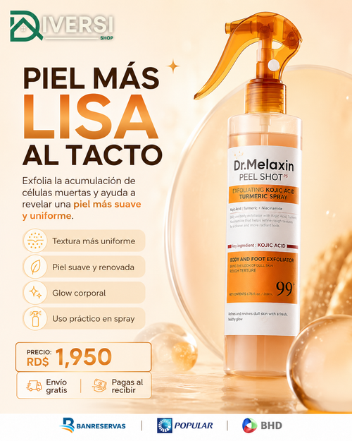 Dr. Melaxin Peel Shot Spray | Exfoliación Corporal Coreana: Piel Más Suave, Luminosa y Renovada