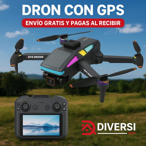 SUPER DRON S5HP - Baterias Recargables “ 🎮 Dron con pantalla HD y GPS: ¡Vuela, graba y regresa solo!"