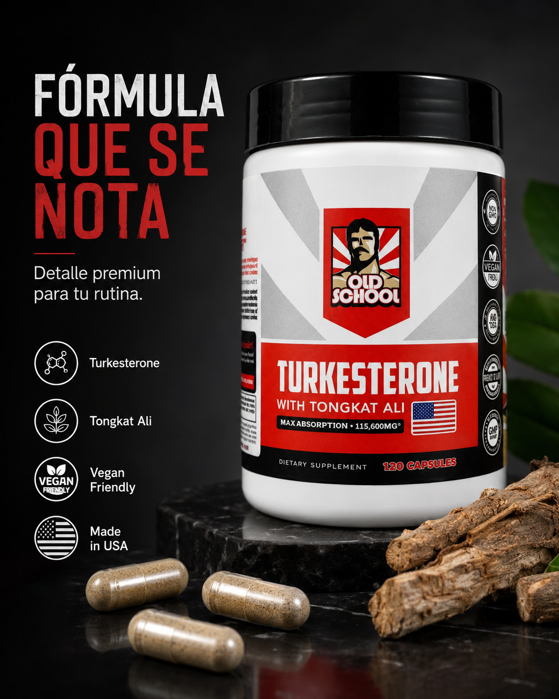Turkesterone 120 Cápsulas | El Suplemento que Todo Hombre Necesita para Rendir al Máximo