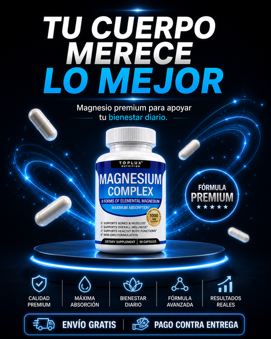 Magnesium Complex 8 en 1 | 1000mg · 90 Cápsulas – Toplux Nutrition