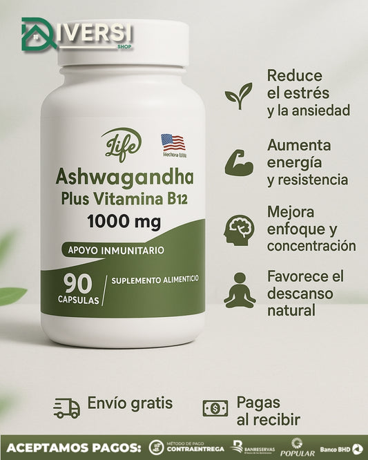 Ashwagandha Premium 100% Natural | Energía, Equilibrio y Bienestar  "Descansa Mejor y Vive con Más Vitalidad"