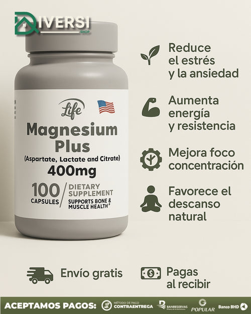 Magnesium Plus - Recupera tu energía y bienestar con Magnesium Plus 🌿✨