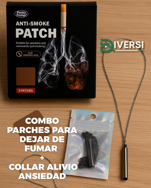 3 CAJAS PARCHES PARA DEJAR DE FUMAR + COLLAR ALIVIO ANSIEDAD