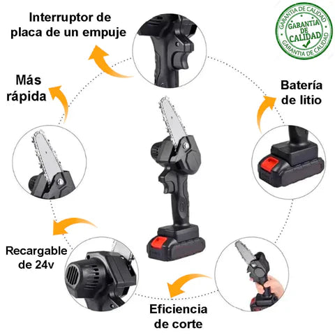 MINI MOTOSIERRA PORTATIL RECARGABLE 48V