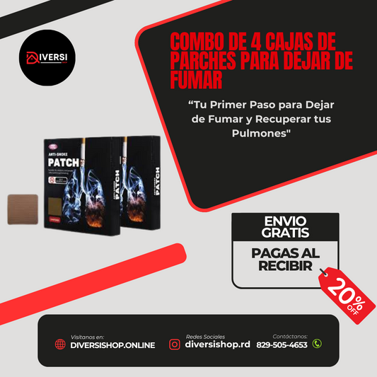 Combo de 4 Cajas de Parches para Dejar de Fumar: Tu Primer Paso para Dejar de Fumar y Recuperar tus Pulmones"