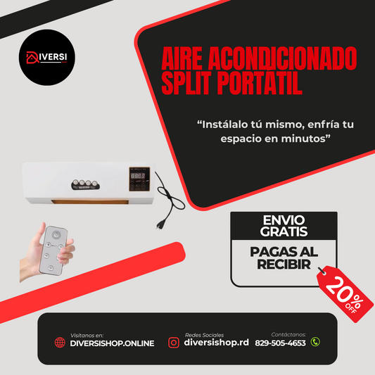 Aire Acondicionado Split Portátil – Instálalo tú mismo, enfría tu espacio en minutos 🌬️