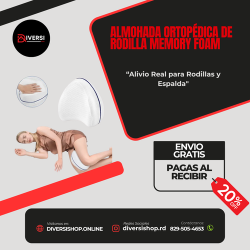 Almohada Ortopédica de Rodilla Memory Foam – Alivio Real para Rodillas y Espalda