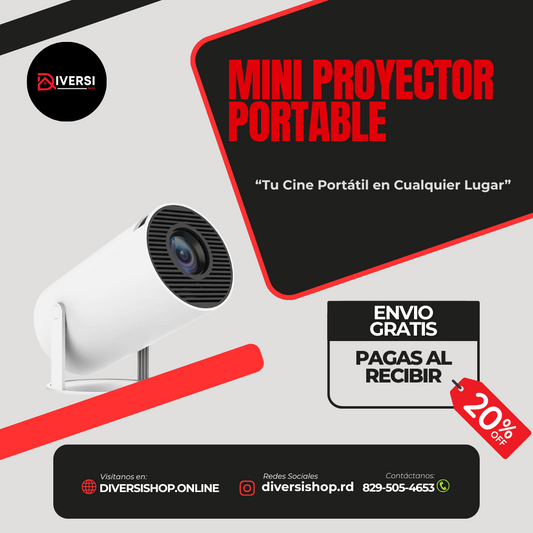 MINI PROYECTOR PORTABLE : Tu Cine Portátil en Cualquier Lugar