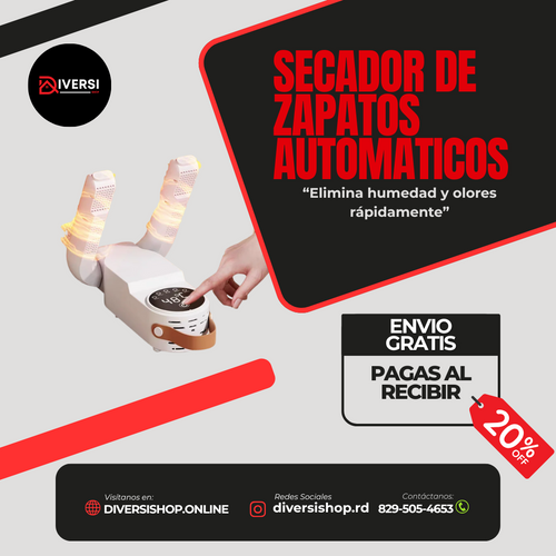 SECADOR DE ZAPATOS AUTOMATICOS - Elimina humedad y olores rápidamente
