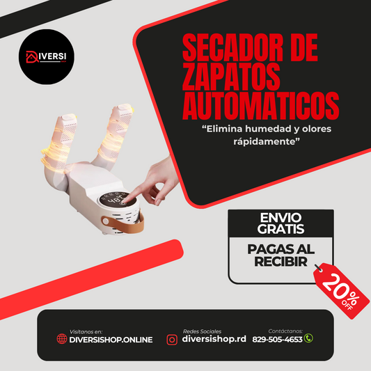 SECADOR DE ZAPATOS AUTOMATICOS - Elimina humedad y olores rápidamente