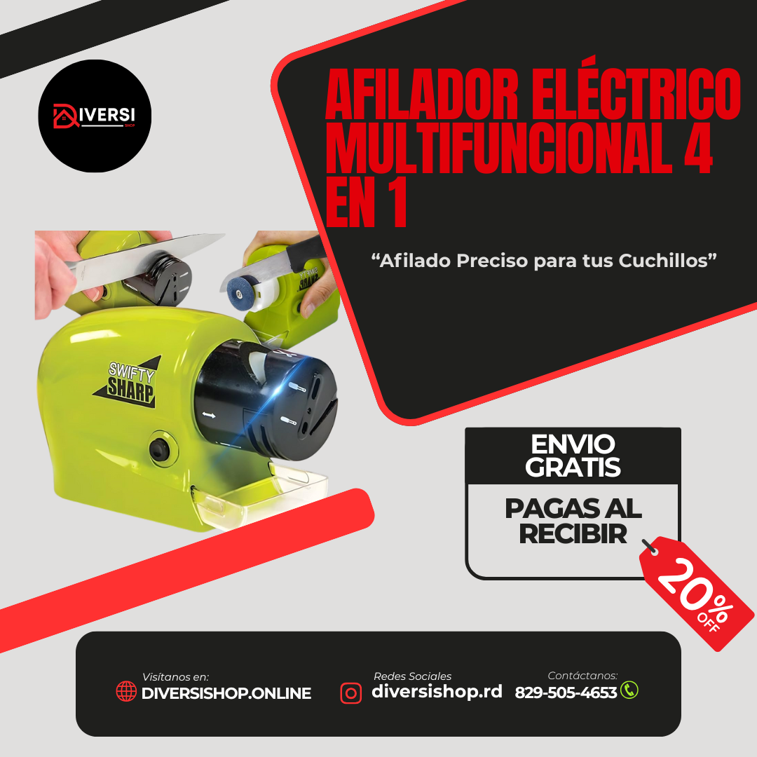 AFILADOR ELÉCTRICO MULTIFUNCIONAL 4 EN 1 – Afilado Preciso para tus Cuchillos