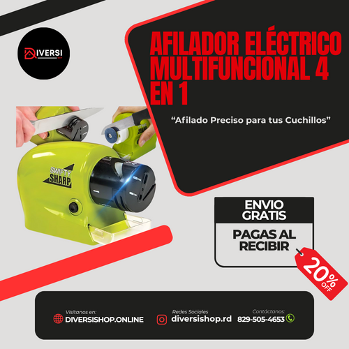 AFILADOR ELÉCTRICO MULTIFUNCIONAL 4 EN 1 – Afilado Preciso para tus Cuchillos