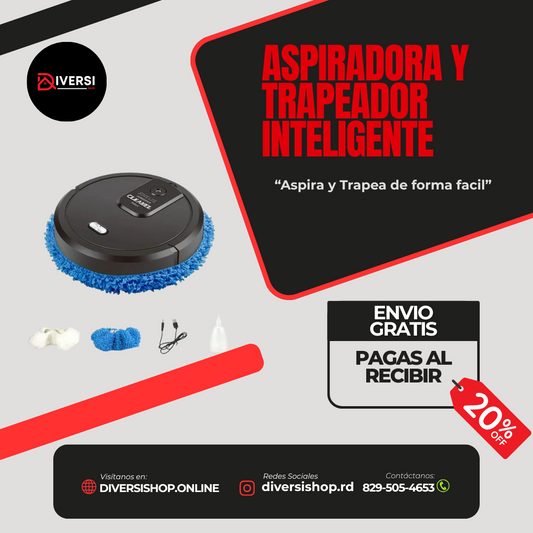 ASPIRADORA Y TRAPEADOR INTELIGENTE - Aspira y Trapea de forma facil