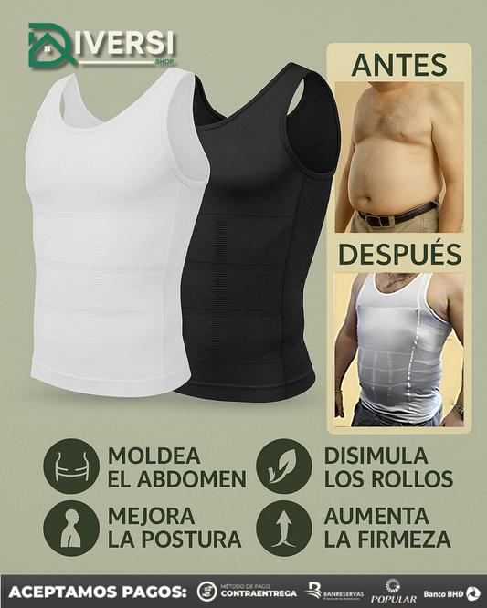 CAMISA DE COMPRESION PARA HOMBRE - Aplana tu abdomen y mejora tu postura desde el primer uso