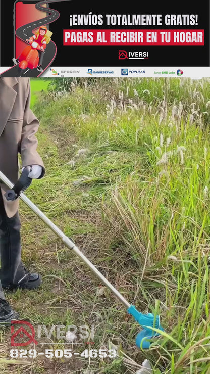 MAQUINA PODADORA DE CESPED INALAMBRICA (2 BATERIAS) - Conviertete en todo un jardinero de forma facil y practica