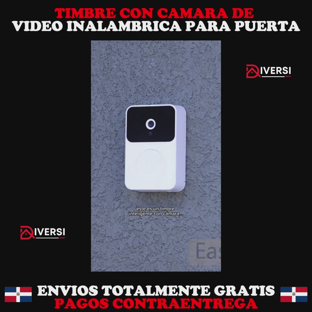 TIMBRE INALAMBRICO INTELIGENTE CON VIDEO Y MICROFONO EN VIVO HD