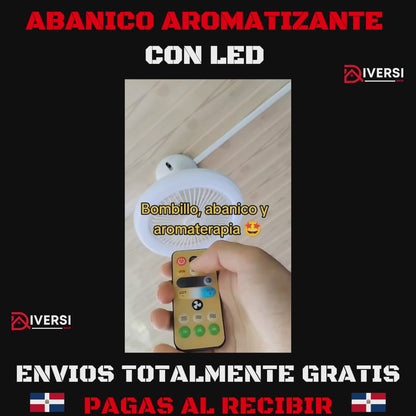 VENTILADOR AROMATIZANTE CON ILUMINACIÓN LED – Frescura y Ambiente en Uno