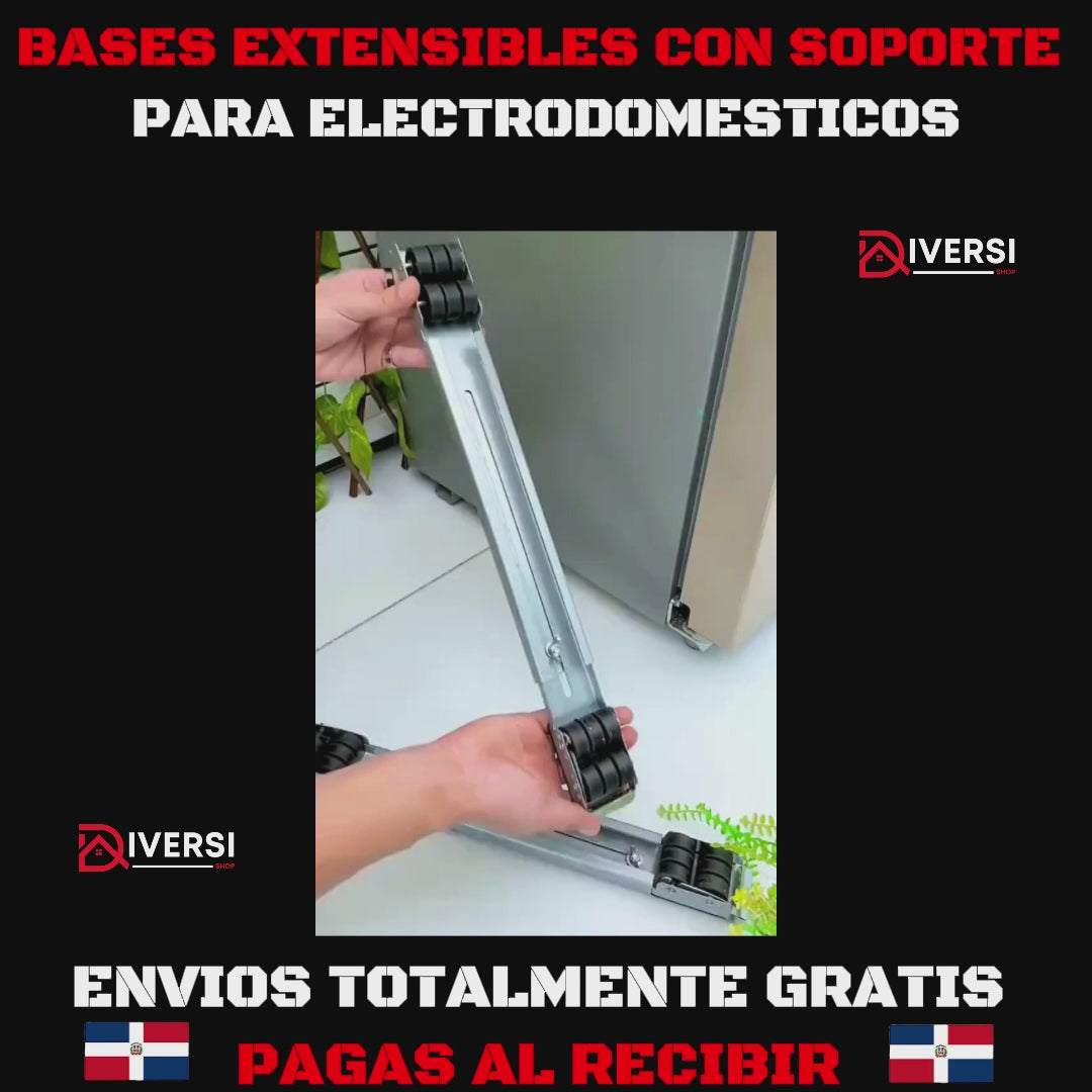 BASES EXTENSIBLES CON SOPORTE PARA ELECTRODOMESTICOS