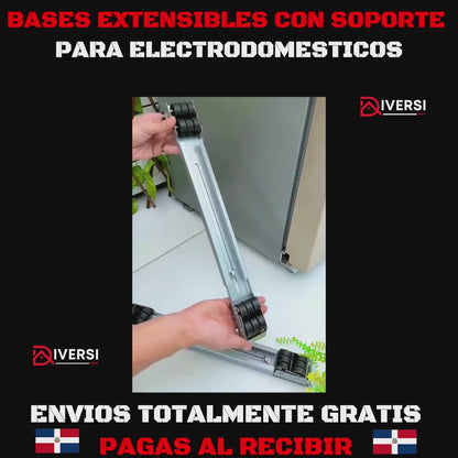 BASES EXTENSIBLES CON SOPORTE PARA ELECTRODOMESTICOS  - Estabilidad y movilidad para tus electrodomésticos