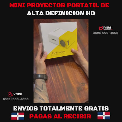 MINI PROYECTOR PORTATIL DE  ALTA DEFINICION HD - Cine en casa con alta definición, de forma portable y sencilla
