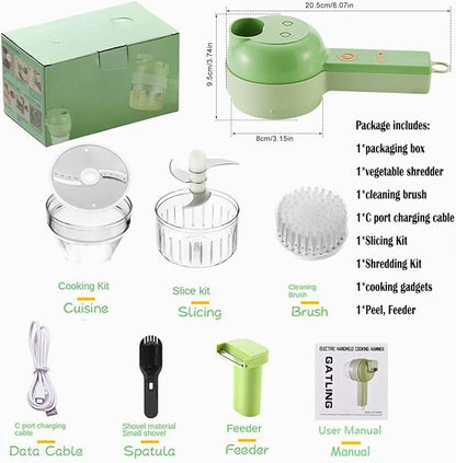 CORTADORA DE VEGETALES ELECTRICO - Corta tus vegetales y frutas como todo un profesional
